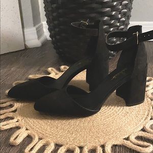 Black block heels